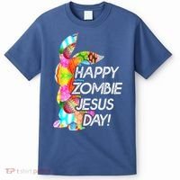 Cute Happy Zombie Jesus Day Easter Bunny For Men Women T-Shirt thumb 0