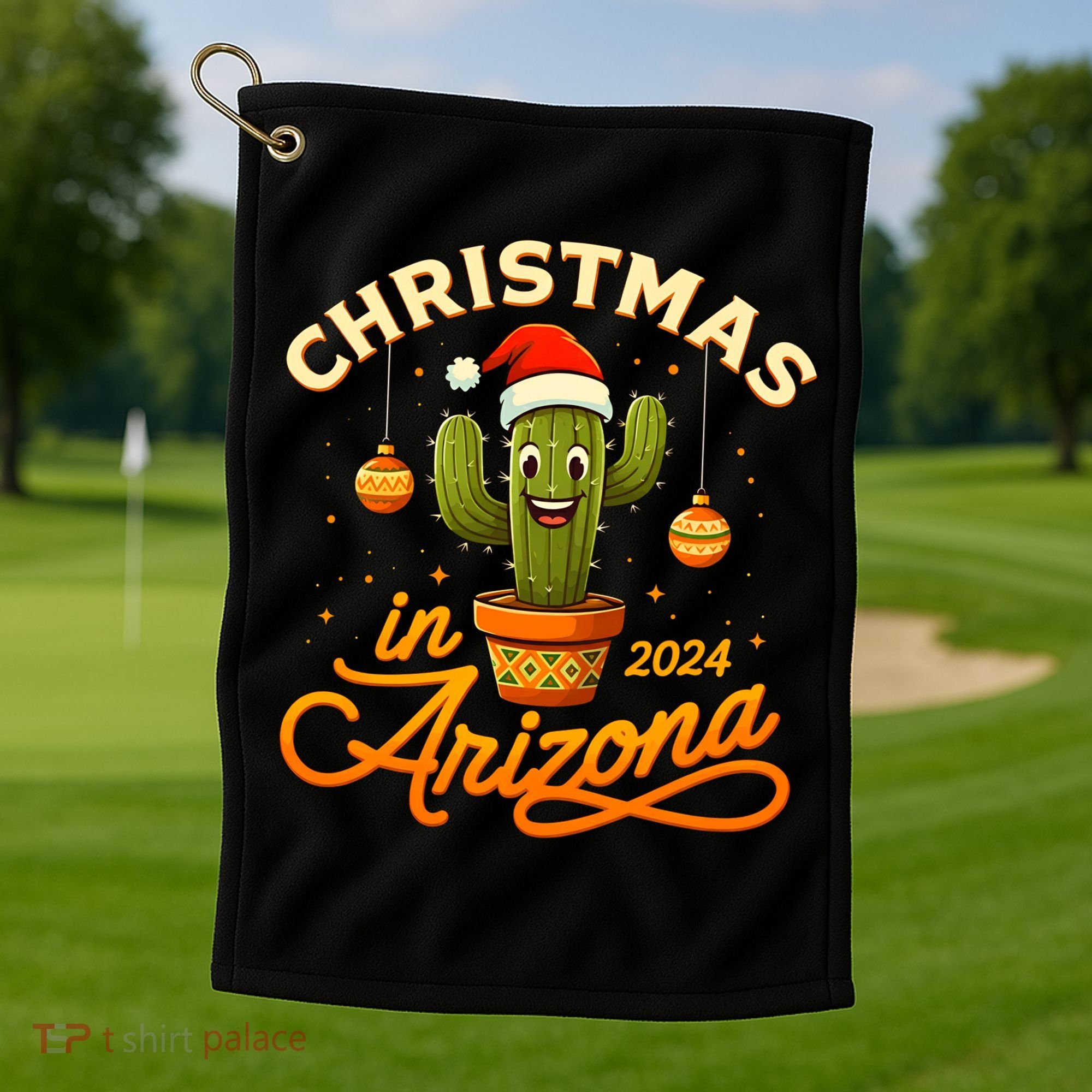 Christmas In 2024 Arizona Golf Towel