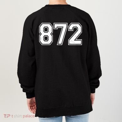 Chicago Illinois Area Code 872 Front And Back Women's Sweatshirt back