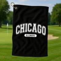 Chicago Illinois Area Code 872 Front And Back Golf Towel thumb 1