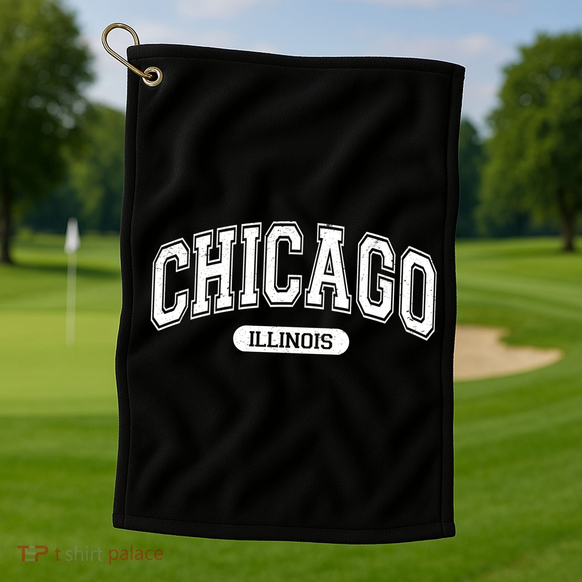 Chicago Illinois Area Code 872 Front And Back Golf Towel