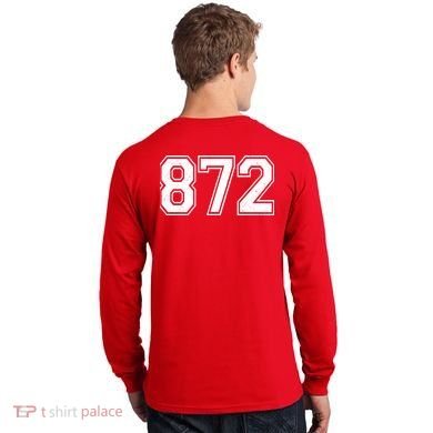 Chicago Illinois Area Code 872 Front And Back Long Sleeve Shirt back