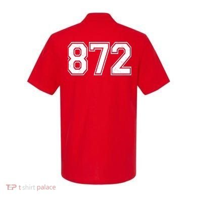 Chicago Illinois Area Code 872 Front And Back Polo back