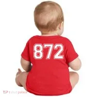 Chicago Illinois Area Code 872 Front And Back Baby Bodysuit thumb 1
