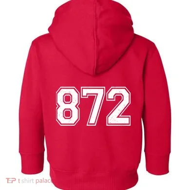 Chicago Illinois Area Code 872 Front And Back Toddler Hoodie back