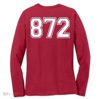 Chicago Illinois Area Code 872 Front And Back Women's Long Sleeve Shirt thumb 1
