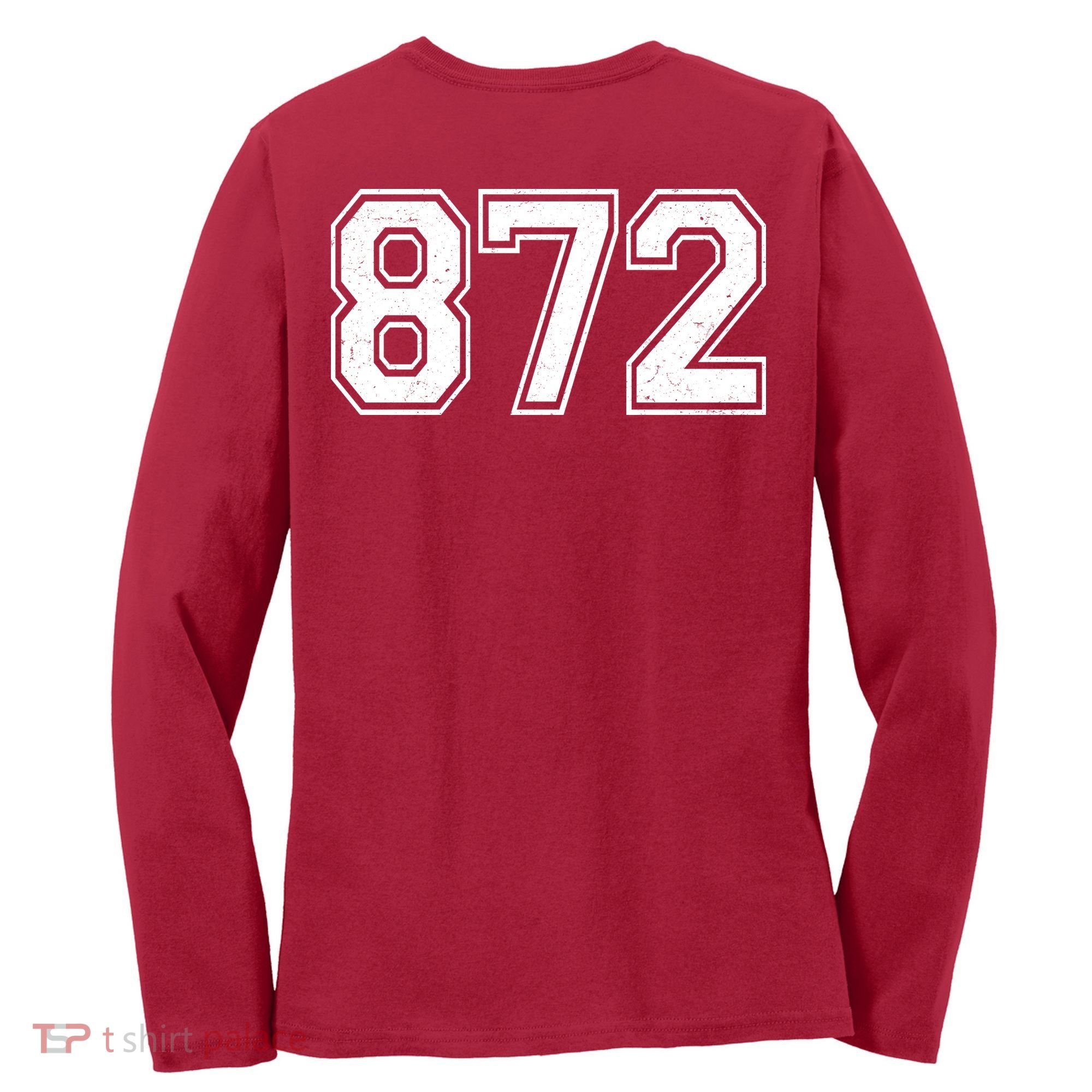 Chicago Illinois Area Code 872 Front And Back Women's Long Sleeve Shirt