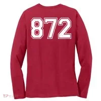 Chicago Illinois Area Code 872 Front And Back Women's Long Sleeve Shirt thumb 1