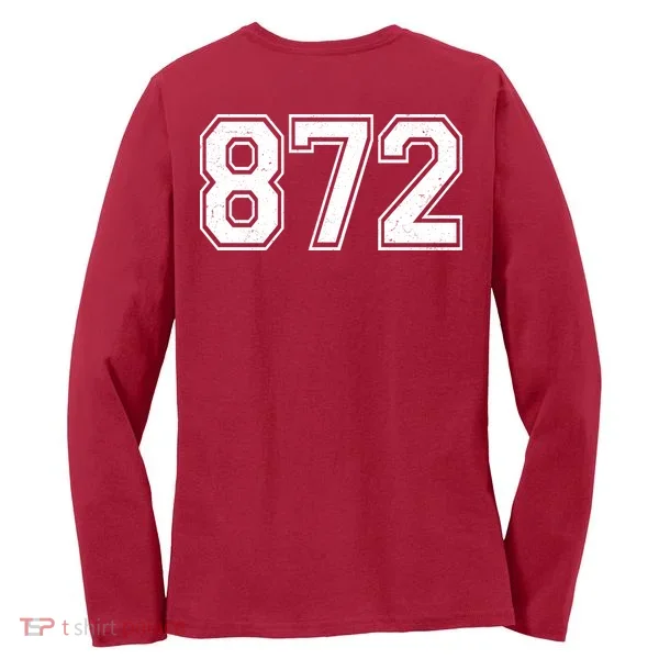 Chicago Illinois Area Code 872 Front And Back Women's Long Sleeve Shirt