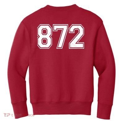 Chicago Illinois Area Code 872 Front And Back Kids Sweatshirt back