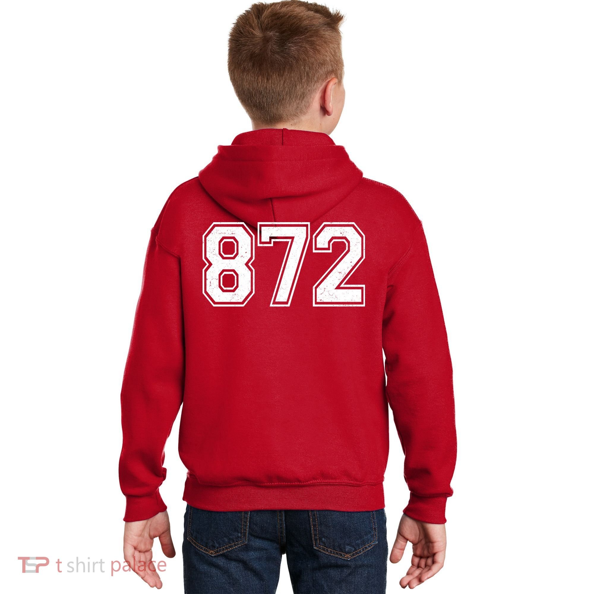 Chicago Illinois Area Code 872 Front And Back Kids Hoodie