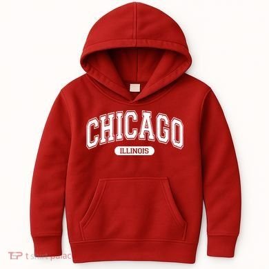 Chicago Illinois Area Code 872 Front And Back Kids Hoodie