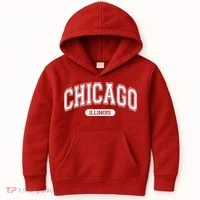Chicago Illinois Area Code 872 Front And Back Kids Hoodie thumb 0