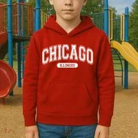 Chicago Illinois Area Code 872 Front And Back Kids Hoodie thumb 2