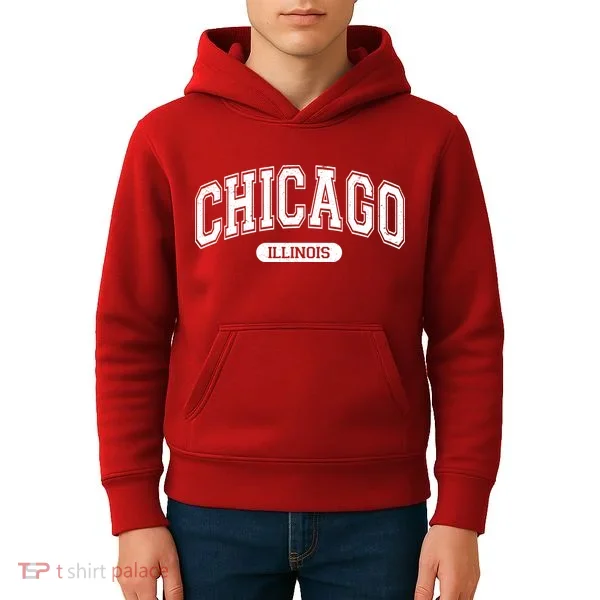 Chicago Illinois Area Code 872 Front And Back Kids Hoodie