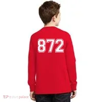 Chicago Illinois Area Code 872 Front And Back Kids Long Sleeve Shirt thumb 1