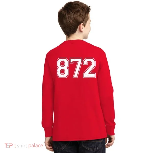 Chicago Illinois Area Code 872 Front And Back Kids Long Sleeve Shirt