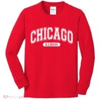 Chicago Illinois Area Code 872 Front And Back Kids Long Sleeve Shirt thumb 0