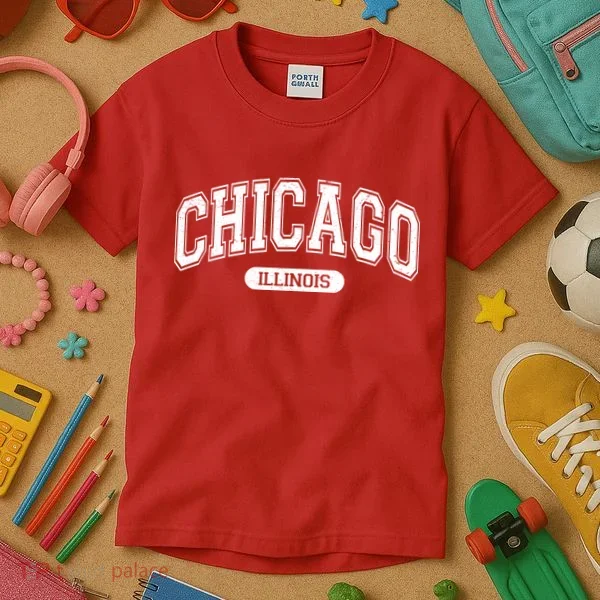 Chicago Illinois Area Code 872 Front And Back Kids T-Shirt