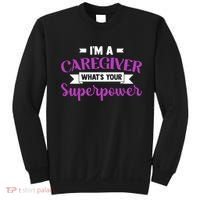 Caregiving I'm A Caregiver What's Your Superpower Nursing Gift Sweatshirt thumb 0
