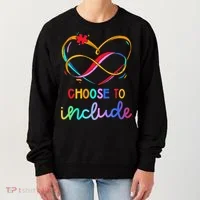 Choose Include Autism Day Teacher School Women's Sweatshirt thumb 0