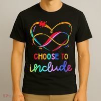 Choose Include Autism Day Teacher School T-Shirt thumb 3