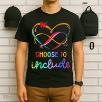 Choose Include Autism Day Teacher School T-Shirt thumb 6