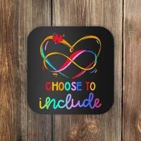 Choose Include Autism Day Teacher School Coaster thumb 0