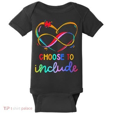 Choose Include Autism Day Teacher School Baby Bodysuit