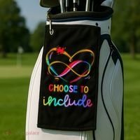 Choose Include Autism Day Teacher School Golf Towel thumb 2