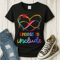 Choose Include Autism Day Teacher School Women's T-Shirt thumb 3