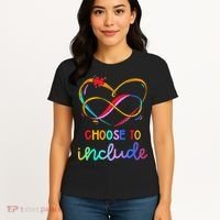 Choose Include Autism Day Teacher School Women's T-Shirt thumb 4