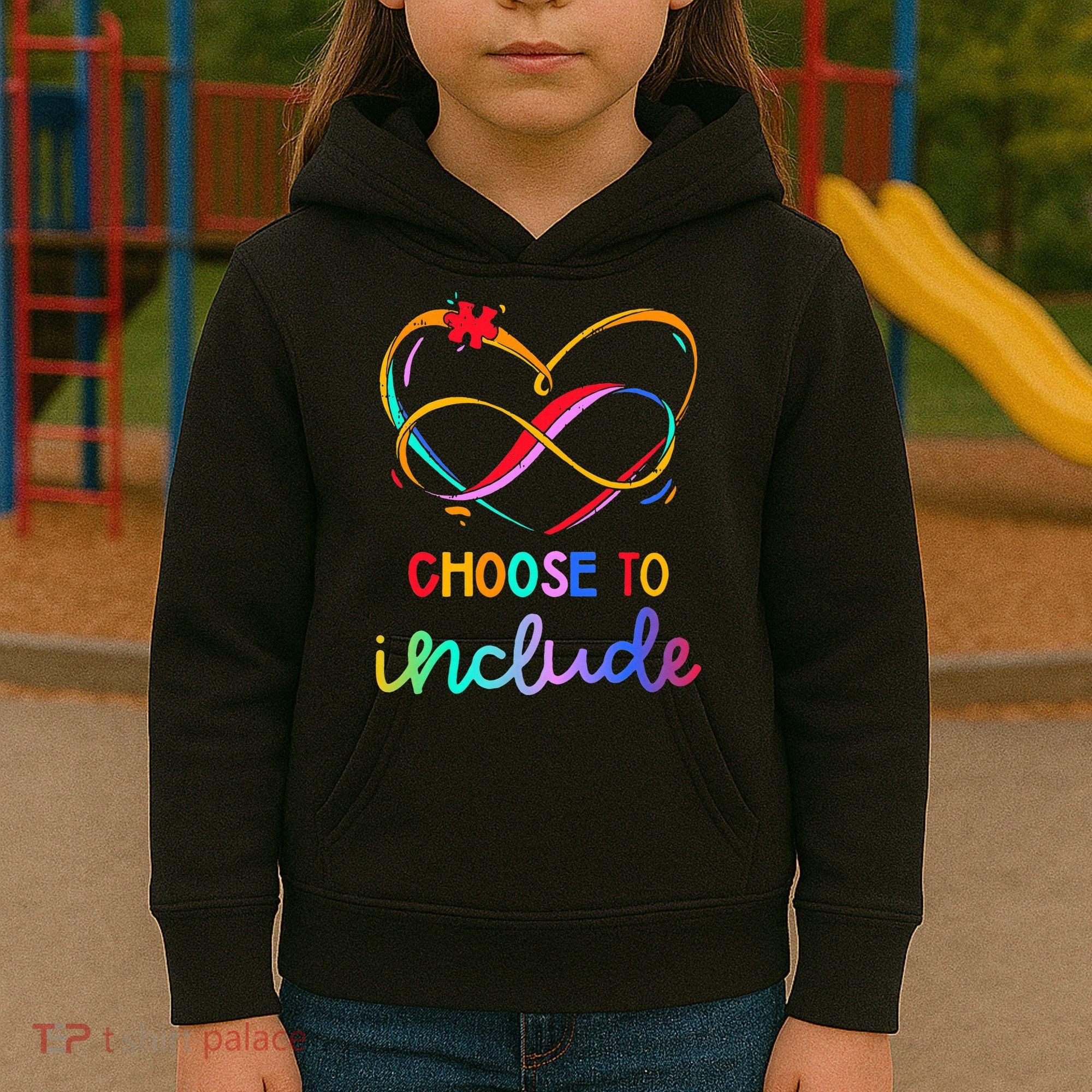 Choose Include Autism Day Teacher School Kids Hoodie