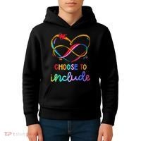 Choose Include Autism Day Teacher School Kids Hoodie thumb 4