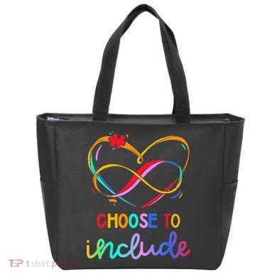 Choose Include Autism Day Teacher School Tote Bag