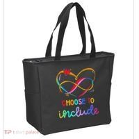 Choose Include Autism Day Teacher School Tote Bag thumb 2