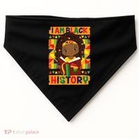 Cute I Am Black History Girl Celebrate Black History USA-Made Doggie Bandana thumb 0