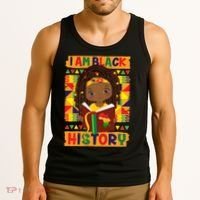 Cute I Am Black History Girl Celebrate Black History Tank Top thumb 3