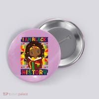 Cute I Am Black History Girl Celebrate Black History Button thumb 0