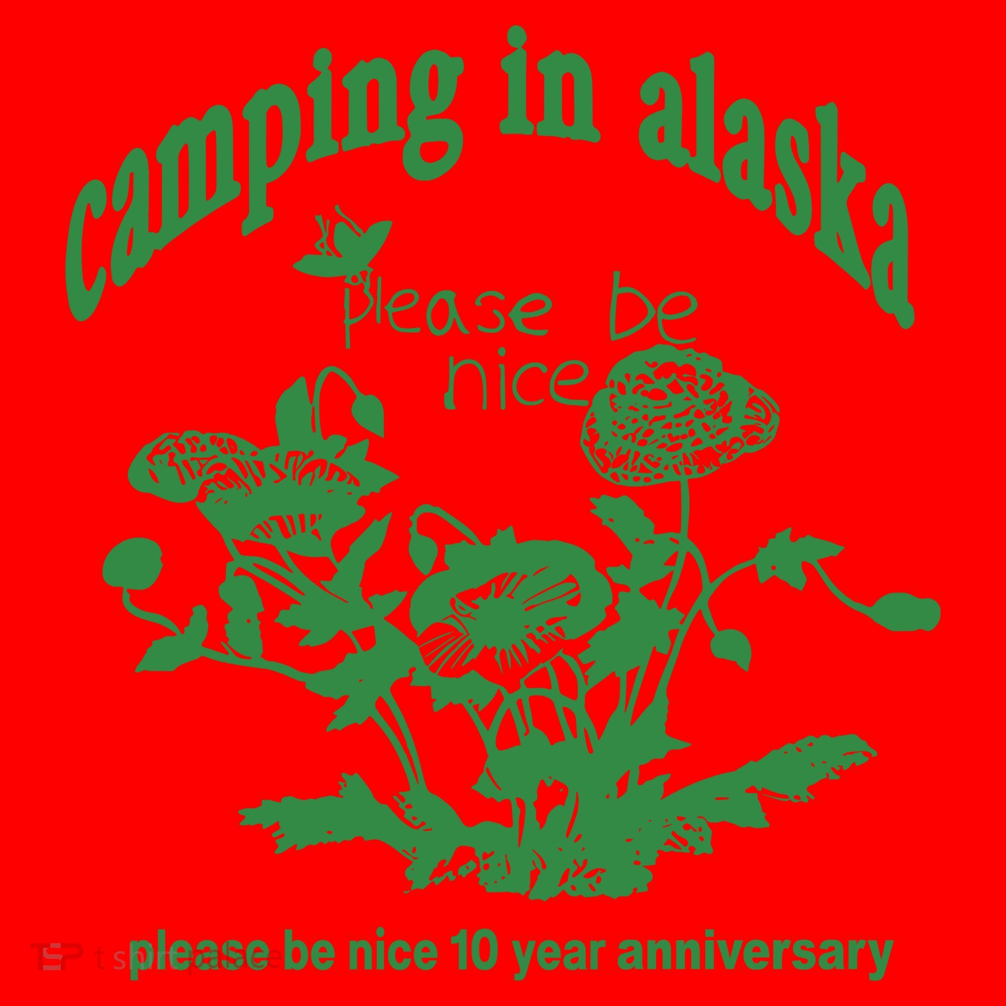 Camping In Alaska Please Be Nice 10 Year Anniversary Santa Hat
