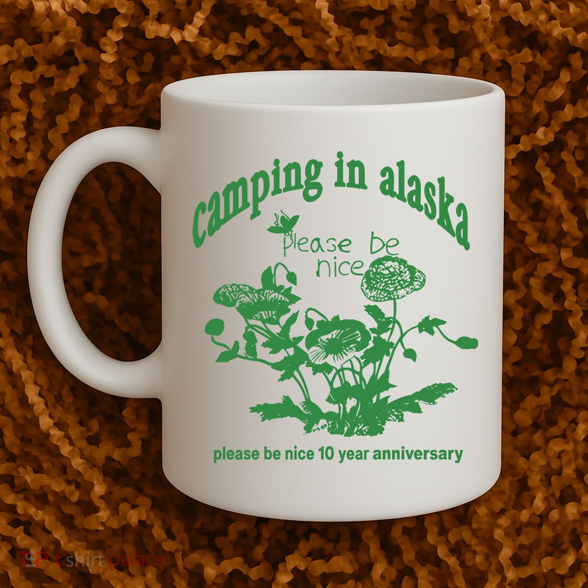 Camping In Alaska Please Be Nice 10 Year Anniversary Coffee Mug