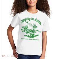 Camping In Alaska Please Be Nice 10 Year Anniversary Kids T-Shirt thumb 2