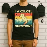 Cool I Axolotl Questions For  Fish Salamander T-Shirt thumb 6