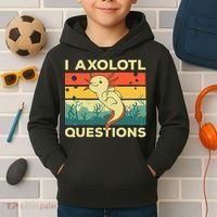 Cool I Axolotl Questions For  Fish Salamander Kids Hoodie thumb 2