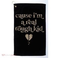 Cause Im A Real Tough I Can Do It With A Broken Heart Golf Towel thumb 0