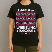 Cute I Am A Wrestling Mom Mamafor Women T-Shirt thumb 4
