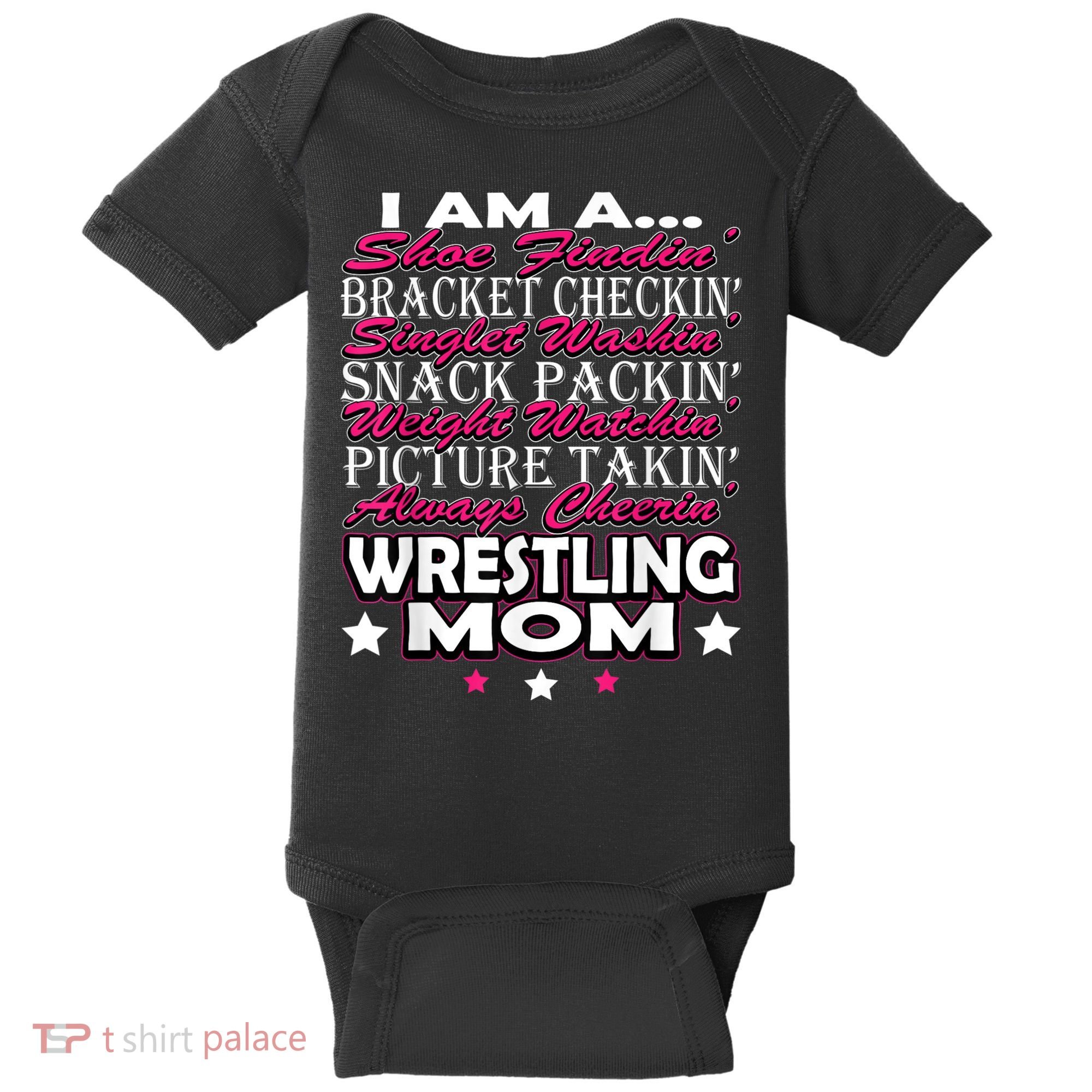 Cute I Am A Wrestling Mom Mamafor Women Baby Bodysuit