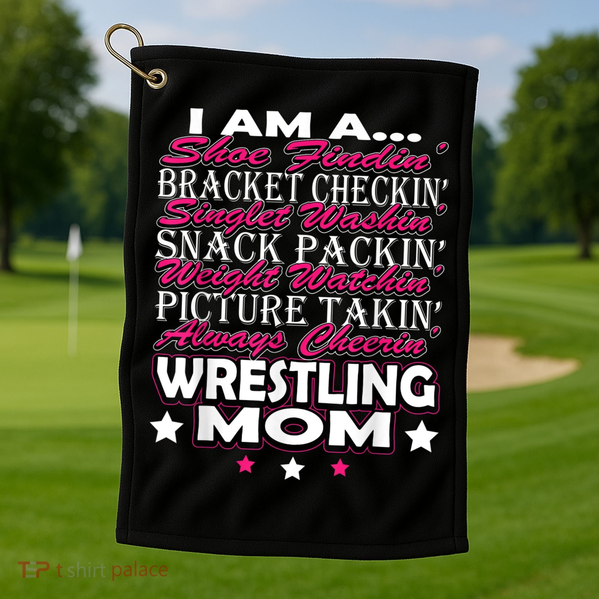 Cute I Am A Wrestling Mom Mamafor Women Golf Towel