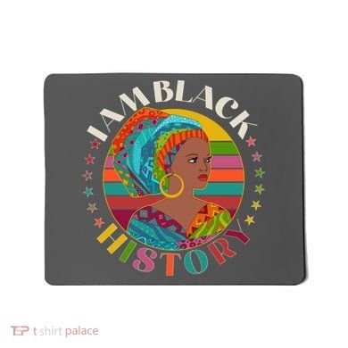 Colorful I Am Black History Mousepad