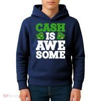 Cash Is Awesome Kids Hoodie thumb 4